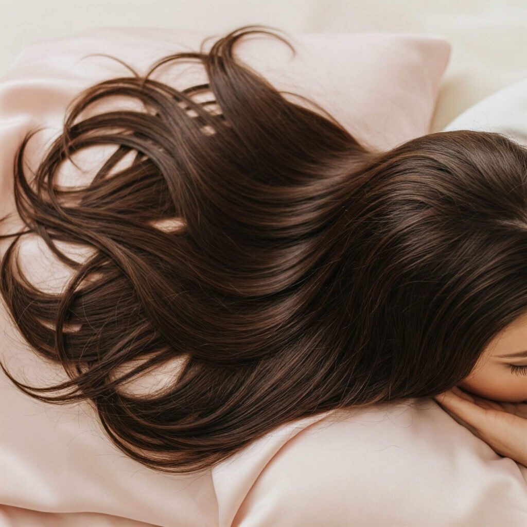 Sleeping Woman Silk Pillowcase