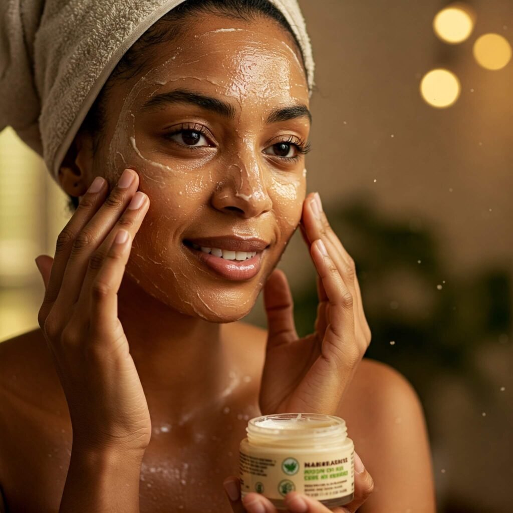 Glowing skin face mask